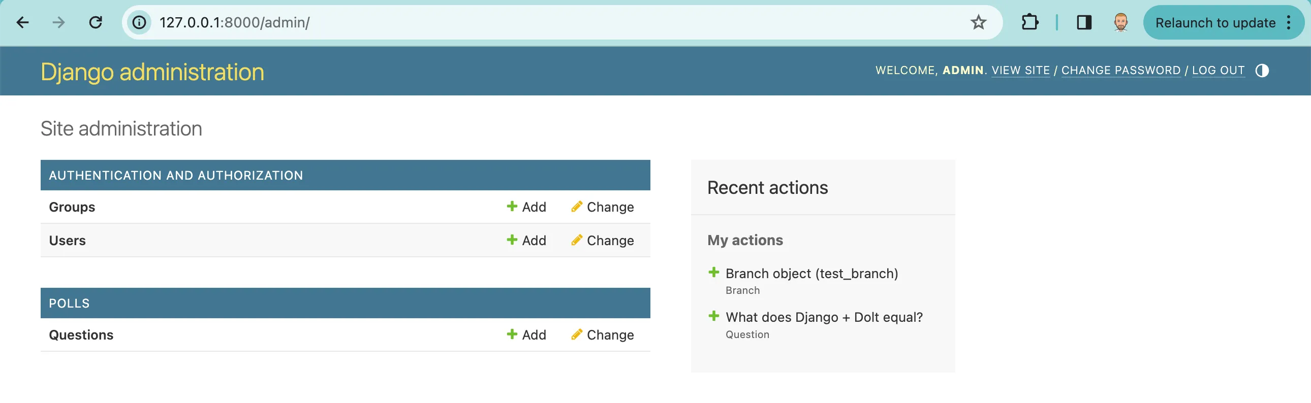 Django Admin Interface