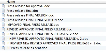 file versions