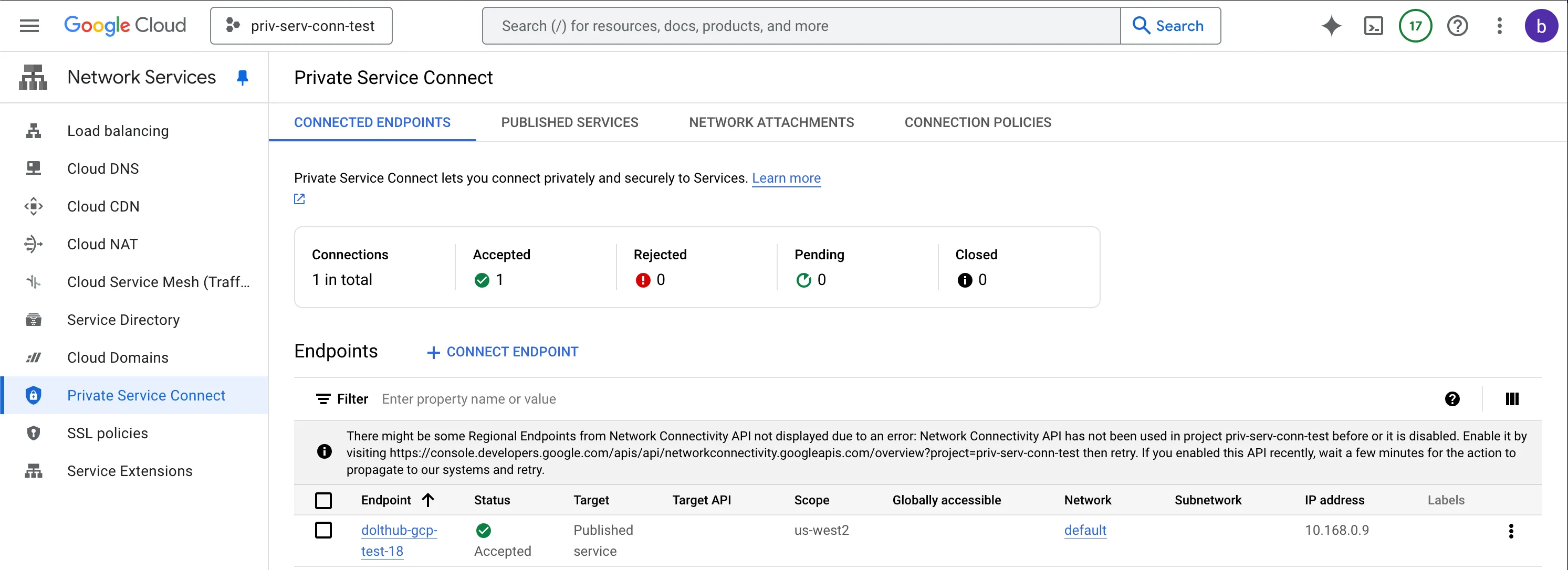 PSC Show Created and Connected