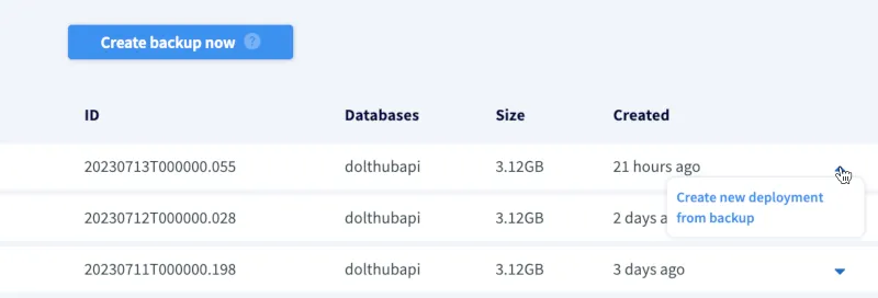 Create a backup