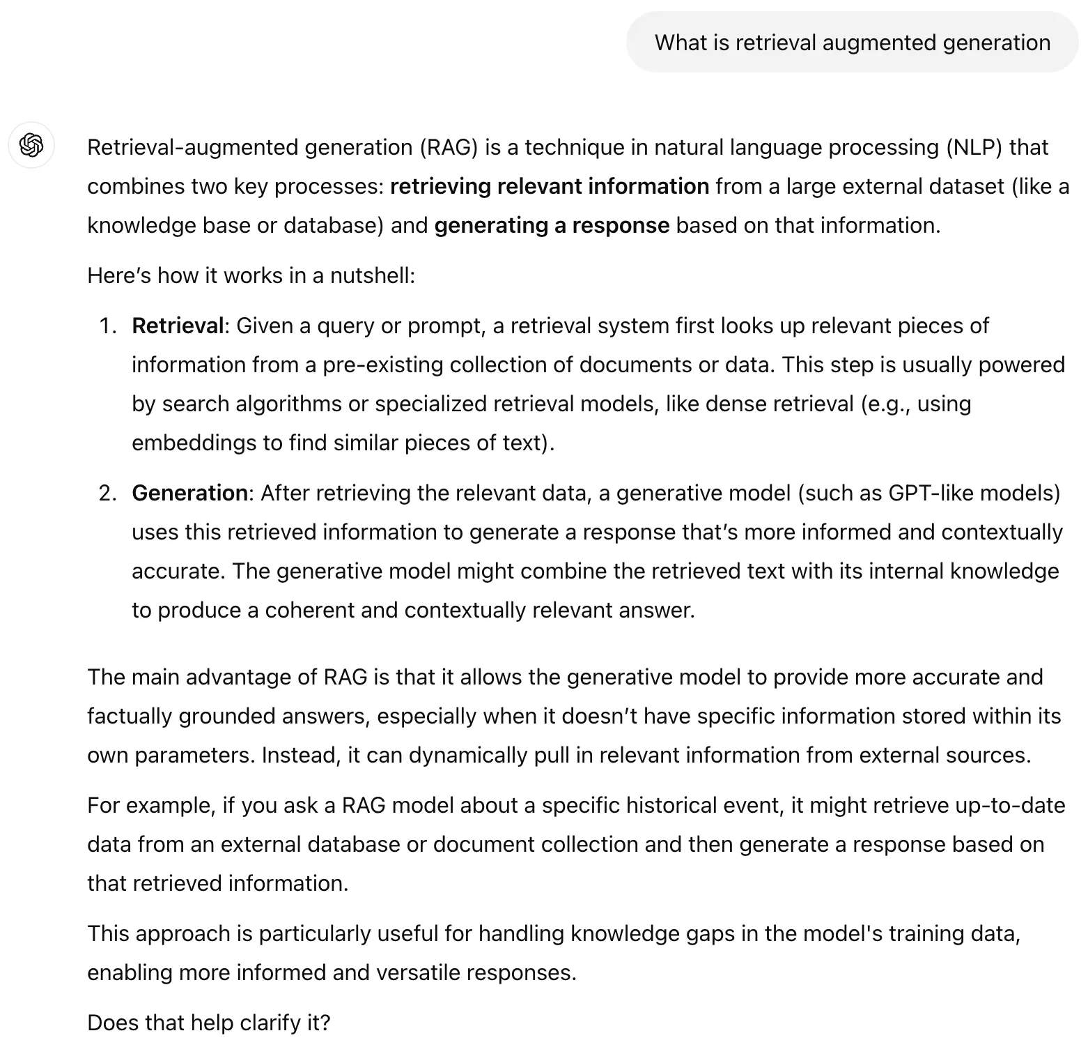 ChatGPT on RAG