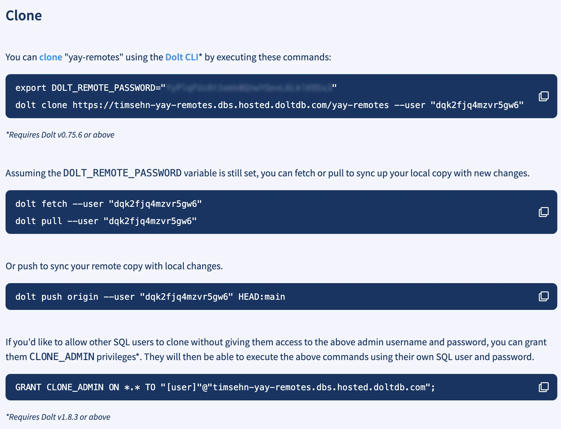 Hosted Clone