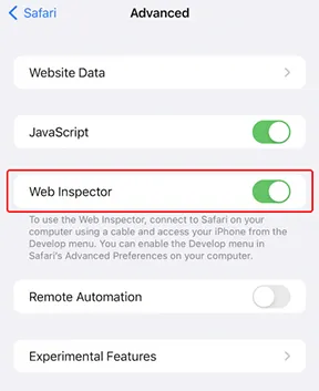safari settings on iPhone