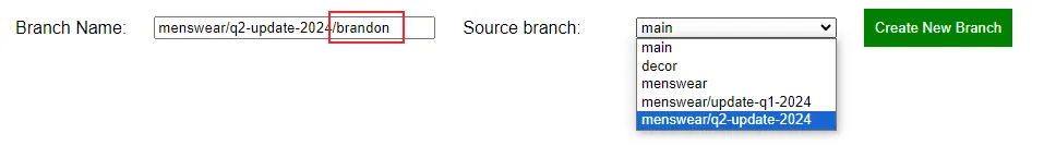 new branch