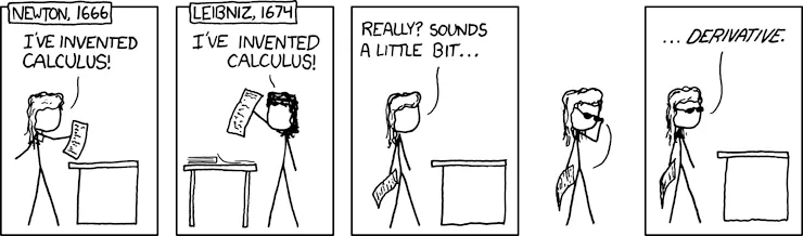 XKCD 626: Newton and Leibniz