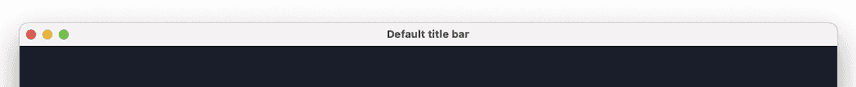 Default title bar