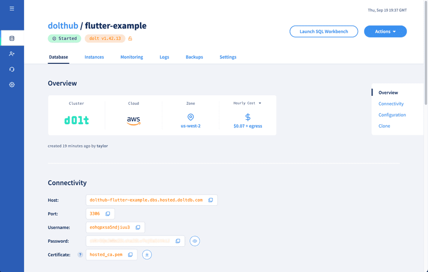 Deployment page