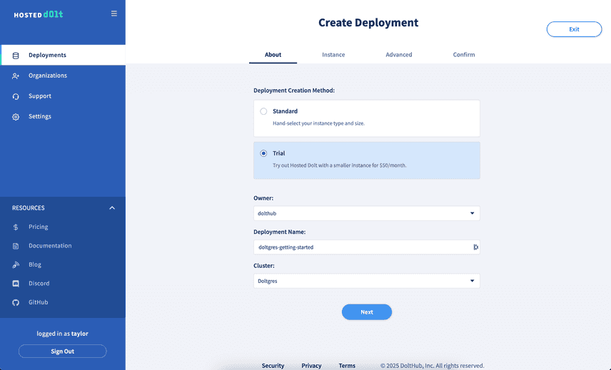 Create deployment about